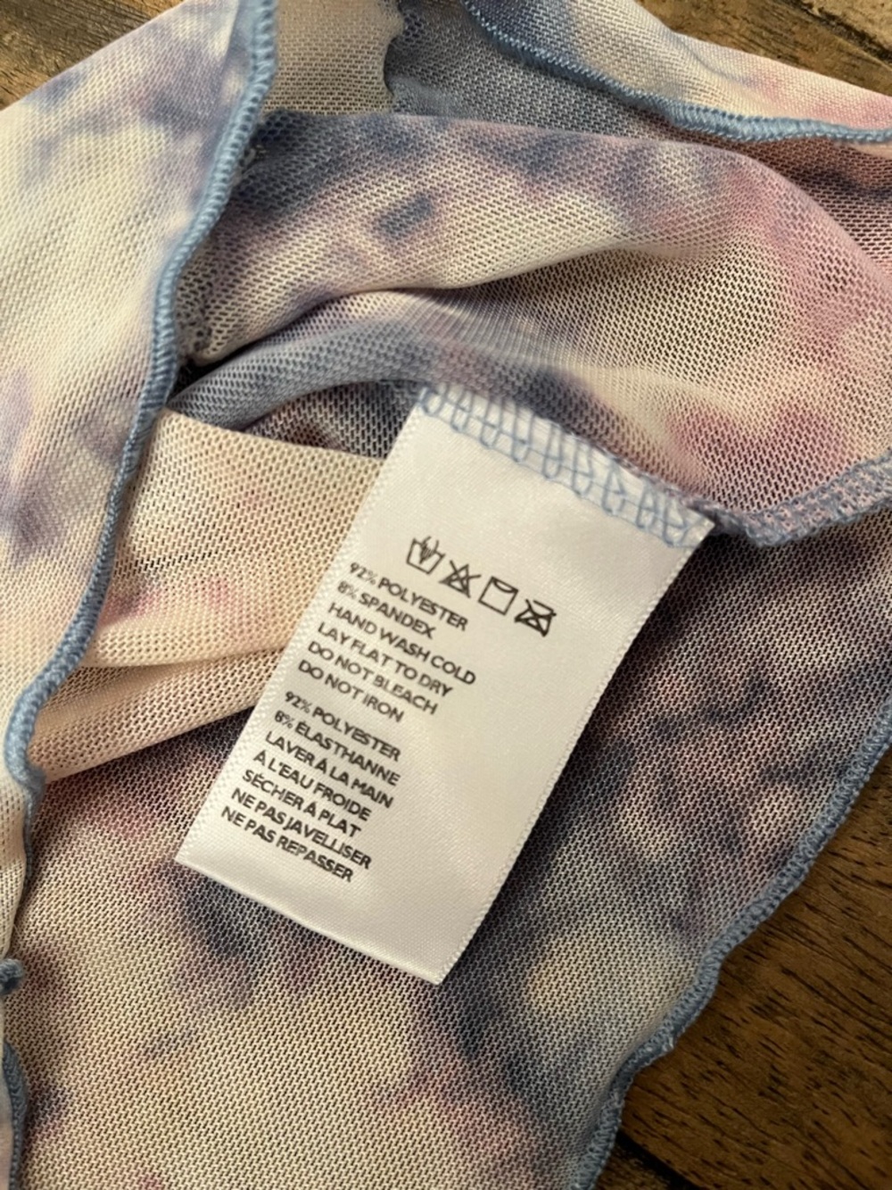 2 DAY SALE - UO Sheer Purple and Pink Sheer Baby Tee size Small - Picture 3 of 4